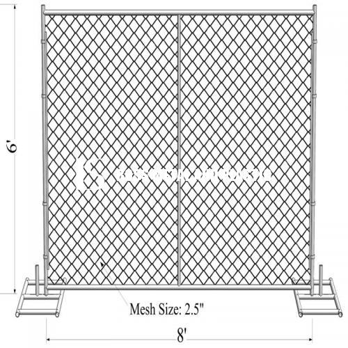 6-Foot Chain Link Fence Panels